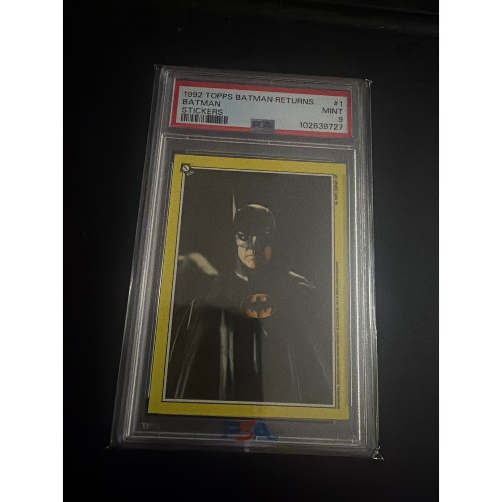1992 Topps Batman Returns Stickers #1 Batman PSA 9 Mint Vintage Trading Card